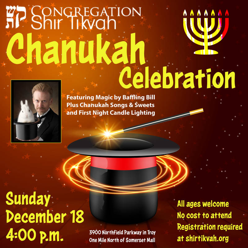 		                                		                                    <a href="https://www.shirtikvah.org/event/latke-lunch--chanukah-celebration.html#"
		                                    	target="">
		                                		                                <span class="slider_title">
		                                    Chanukah Celebration for All!		                                </span>
		                                		                                </a>
		                                		                                
		                                		                            	                            	
		                            <span class="slider_description">Join us for an incredible all ages Chanukah Celebration with magic, lights, sweets and songs! No cost to attend - bring friends!</span>
		                            		                            		                            <a href="https://www.shirtikvah.org/event/latke-lunch--chanukah-celebration.html#" class="slider_link"
		                            	target="">
		                            	Register Now		                            </a>
		                            		                            