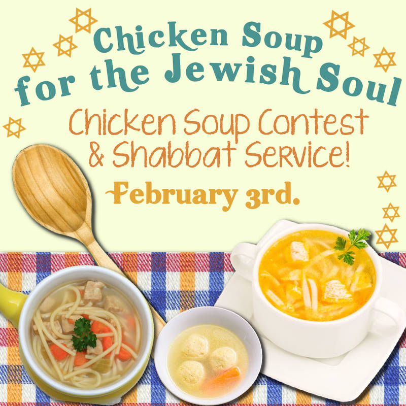 		                                		                                    <a href="https://www.shirtikvah.org/event/chickensoupcontest"
		                                    	target="">
		                                		                                <span class="slider_title">
		                                    Chicken Soup Contest & Shabbat Service		                                </span>
		                                		                                </a>
		                                		                                
		                                		                            	                            	
		                            <span class="slider_description">Please join us for a FUN, DELICIOUS CHICKEN SOUP CONTEST & SHABBAT SERVICE!!! This will be an evening you won't want to miss. We'll start everything off with a chicken soup contest! Have Bubbe's secret recipe? Would you like to WIN our SPECIAL PRIZE and hold bragging rights for the best chicken soup at CST!? Then the Chicken for the Jewish Soul is the PERFECT event for you!</span>
		                            		                            		                            <a href="https://www.shirtikvah.org/event/chickensoupcontest" class="slider_link"
		                            	target="">
		                            	Register Now		                            </a>
		                            		                            