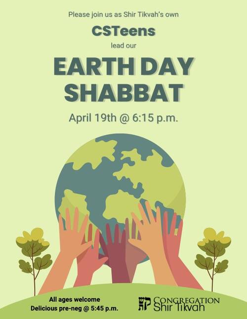 		                                		                                <span class="slider_title">
		                                    CSTeens Earth Day Shabbat		                                </span>
		                                		                                
		                                		                            	                            	
		                            <span class="slider_description">Join the CSTeens for a pre-neg and celebrate Earth Day Shabbat on April 19th at 6:15pm</span>
		                            		                            		                            