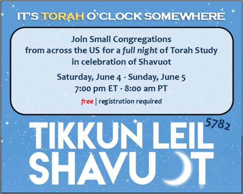 		                                		                                <span class="slider_title">
		                                    Shavuot is Coming		                                </span>
		                                		                                
		                                		                            	                            	
		                            <span class="slider_description">Join Shir Tikvah and small congregations around the US for overnight study. We will also hold our Shavuot service with Yiskor and study on Sunday, June 5 at 10:00 a.m. in our sanctuary.</span>
		                            		                            		                            